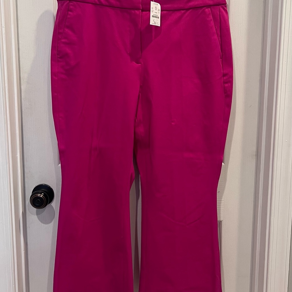 J. Crew Kelsey Flare Pant in Bold Pink